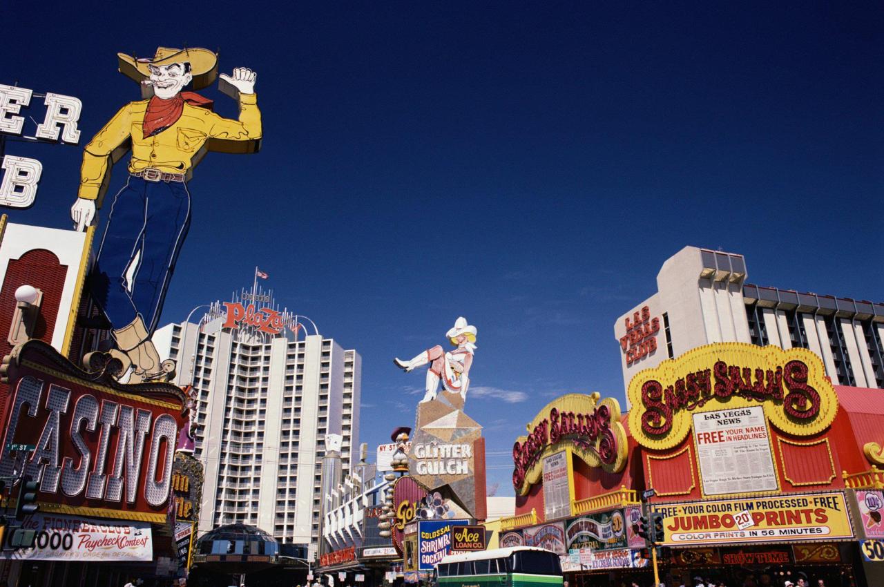 Downtown Las Vegas, late 1980s.