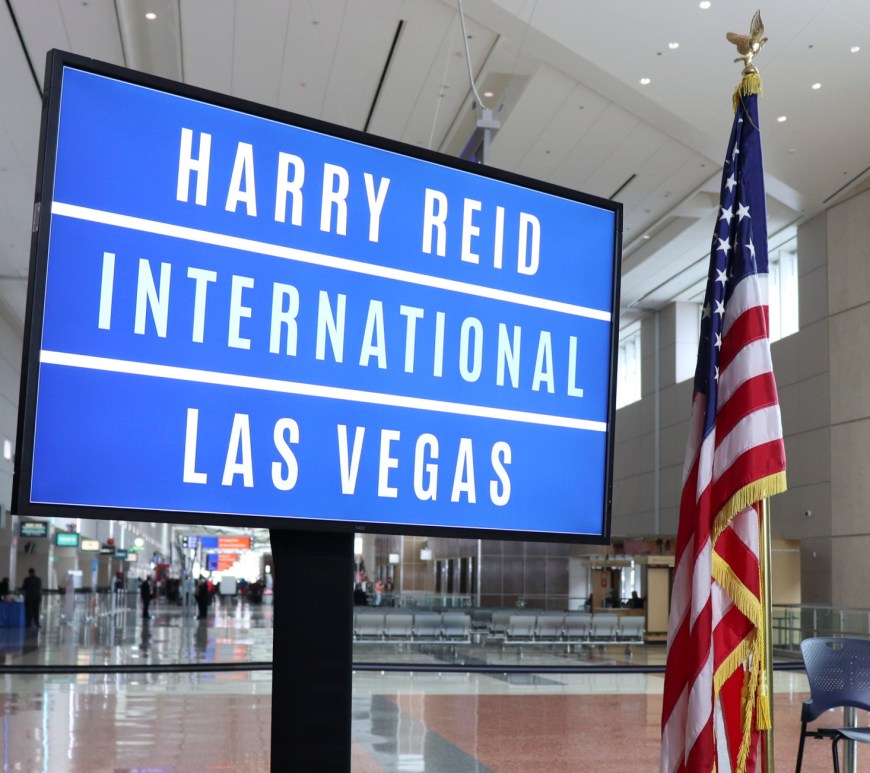 Las Vegas airport is officially named Harry Reid International