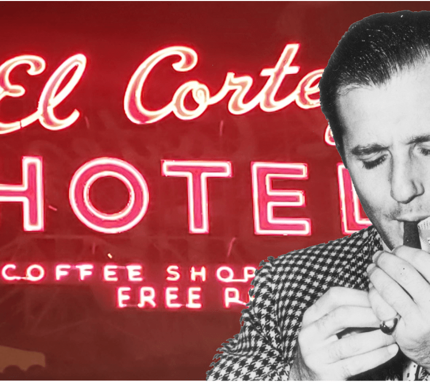 El Cortez Sign Bugsy and Meyer Lansky